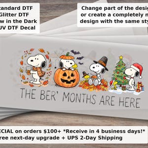 The Ber Months Ready-to-Press DTF Transfer | Fall Halloween Thanksgiving Christmas Cozy Season Shirt Transfer