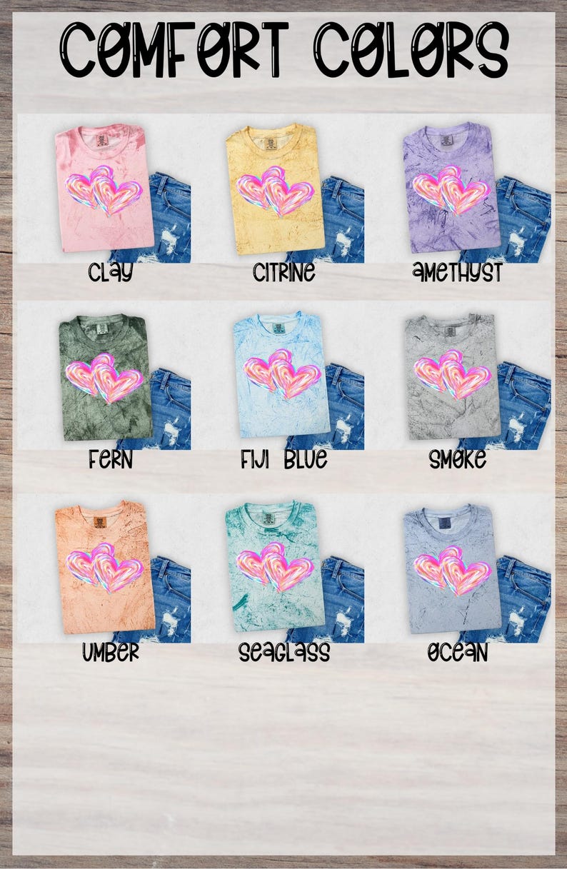Watercolor Love and Colorful Hearts Design - Ready to Press, Heat Transfer, DTF - Trends for Etsy Shop zdjęcie 7