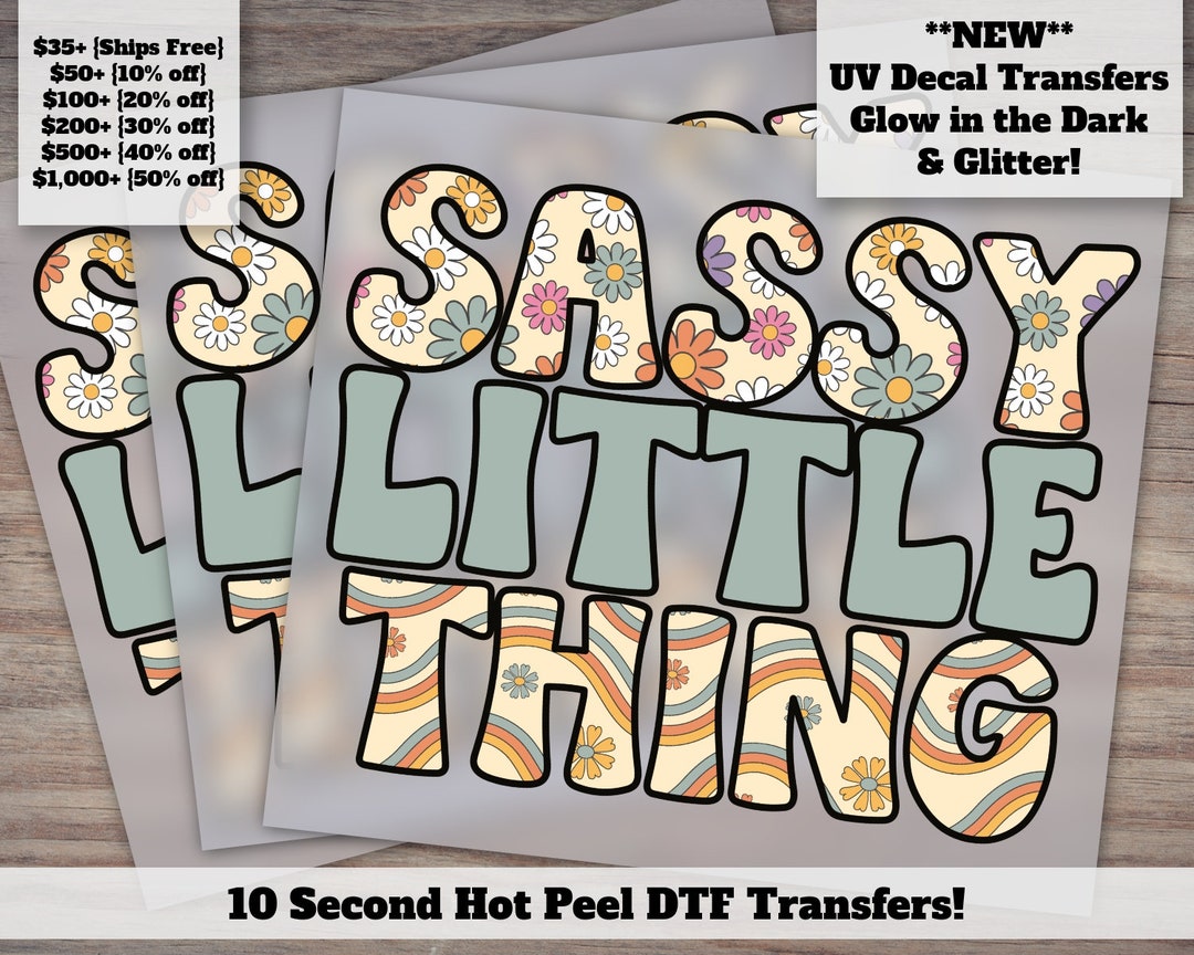 Retro Sassy Kids Heat Transfer Ready-to-press Floral Design - Etsy
