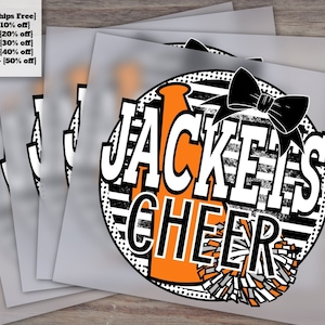 Cheer Team Jackets Design, Dance Team Megaphone and Bow Design, Ready ...