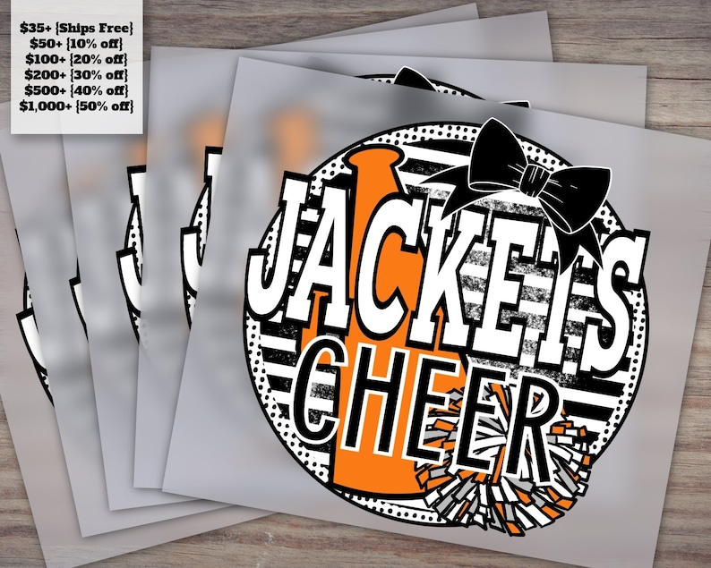 Cheer Team Jackets Design, Dance Team Megaphone and Bow Design, Ready ...
