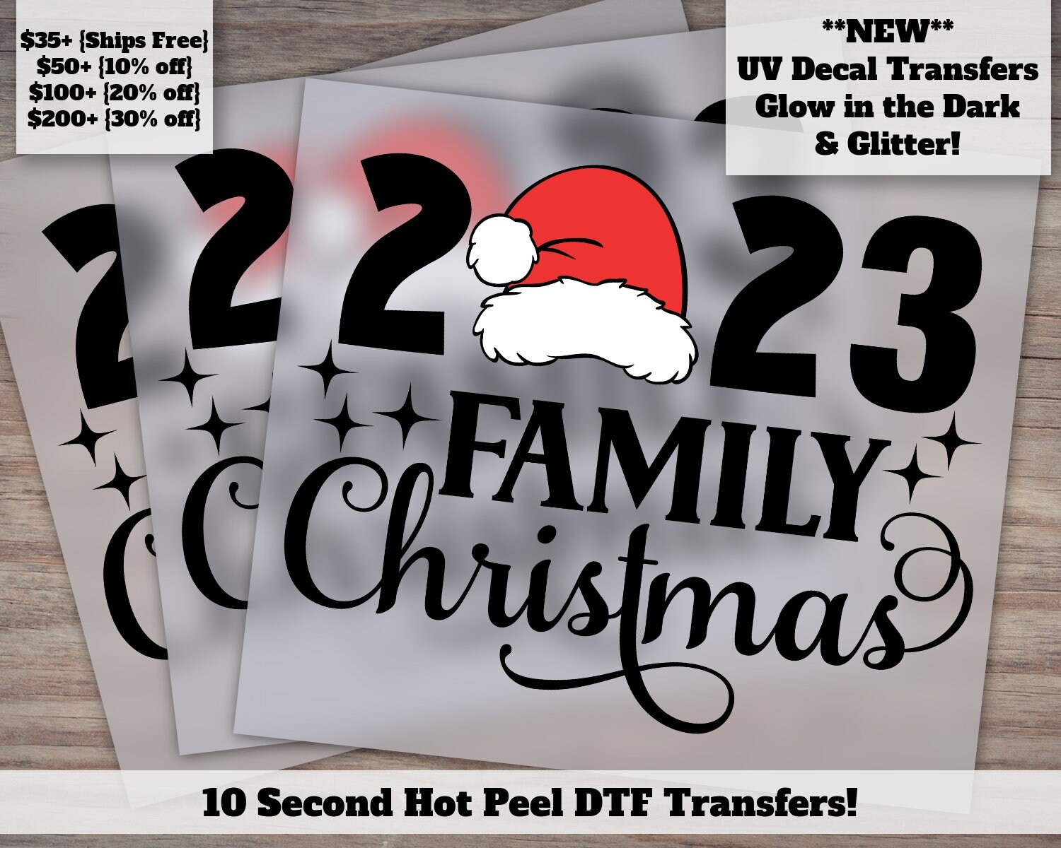 Black and Friday Deals Dealovy Transfer Sticker,Christmas