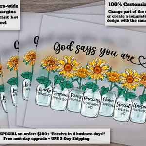 Sunflower Faith Design - Christian Quotes Ready to Press - Heat Transfer, DTF - Inspiring Religious Imagery for Pressing