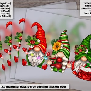 Christmas Gnomes Dtf Transfers, Ready For Press, Gnome Design, Gnome Gifts, Dtf Prints, Christmas Custom, Christmas png