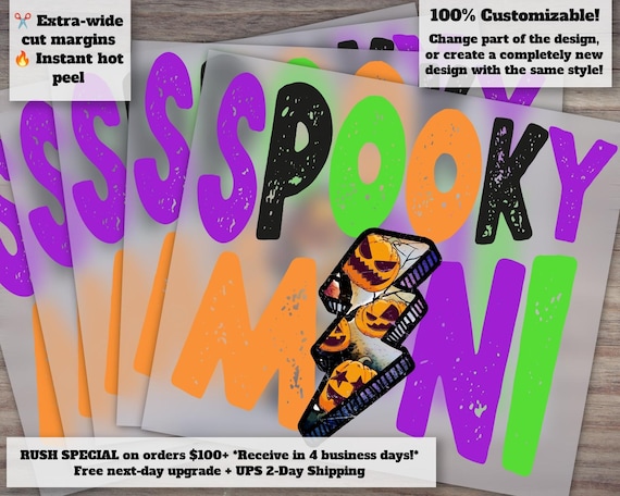 Halloween Matching Mini Mama Spooky Design - Ready to Press, Trick or Treat Heat Transfer, DTF for Etsy Shop