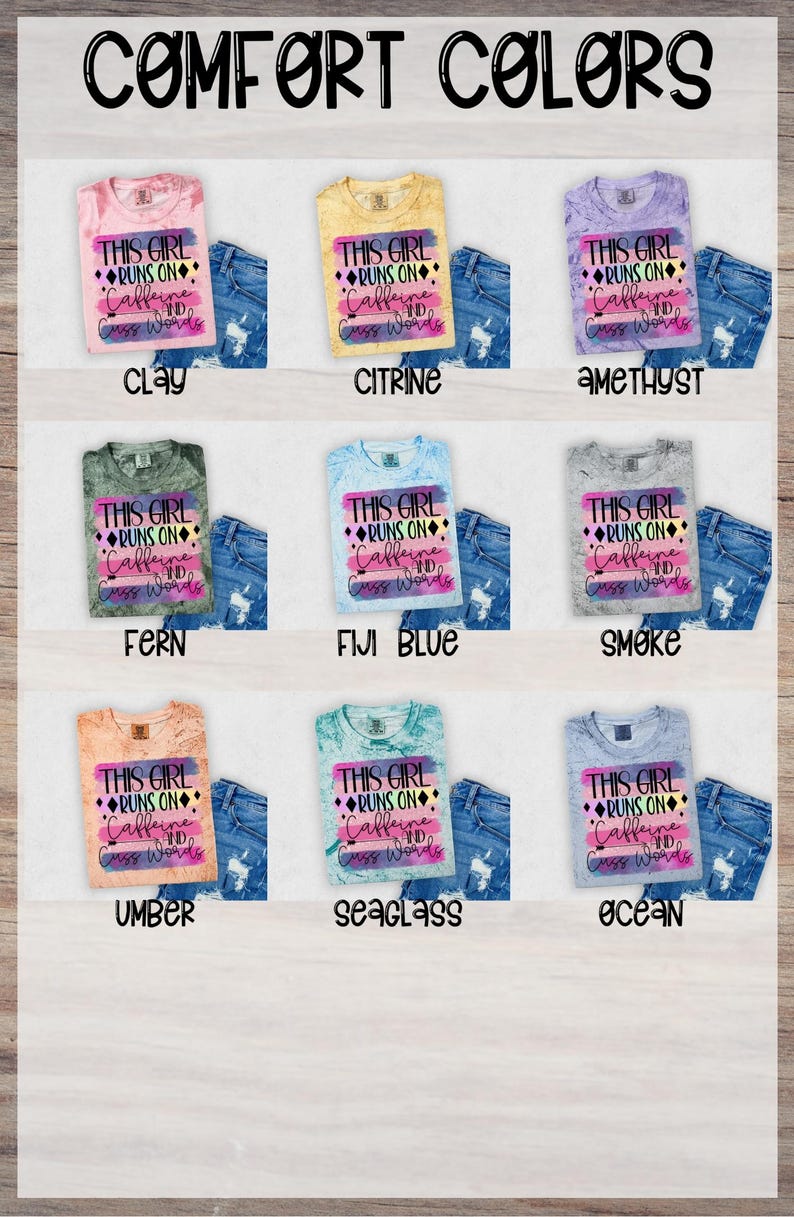 Funny Mom T-Shirt Design with Caffeine and Cuss Words, Womens Humor Heat Transfer, Ready to Press DTF, Instant Download zdjęcie 7