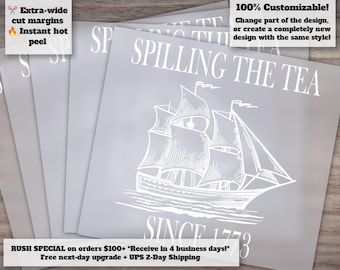 Spilling The Tea Since 1773 Transfer, Funny History Teacher Transfer, History Teacher Gift, Patriotic Teacher, History Lover Transfer
