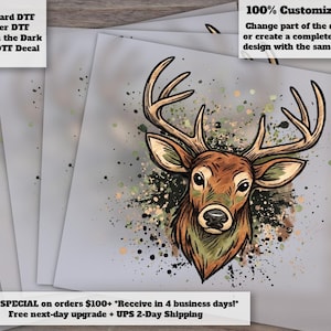 Hunting Season DTF Transfer | Deer Antler Camo Bow Shirt Design | Fall Country Rustic Western Ready to Press