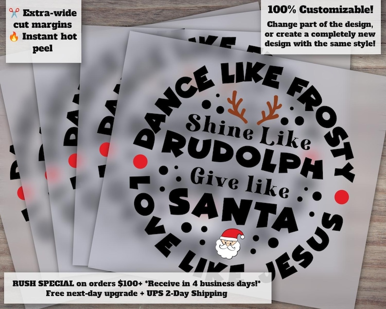 Frosty Dance Christmas DTF, Funny Holiday Shirt Design, Love Like Jesus DTF, Ready for Heat Transfer, DTF Christmas Festivities image 1