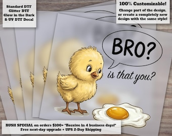 Funny Chick and Egg Dark Humor DTF Heat Transfer for Shirts
