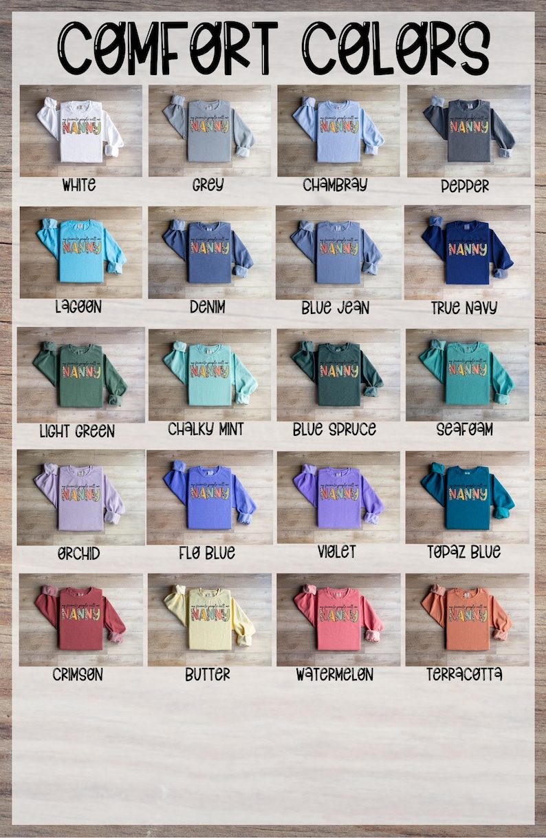 Nanny Heat Transfer Designs, Ready-to-Press DTF, Ideal for Printing, My Favorite People Call Me Nanny, Download and Print image 6