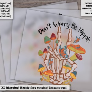 Hippie Soul Peace Sign Design | Little Hippie Ready to Press | Heat Transfer | DTF | Don&#39;t Worry Be Hippie Art