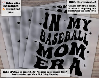 Maroon Baseball Era Shirt for Sports Moms Ready to Press DTF Heat Transfer