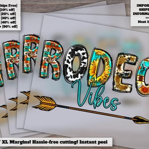Western Rodeo Cowboy and Cowgirl Design, Leopard and Cowhide Patterns, Ready to Press Heat Transfer, DTF