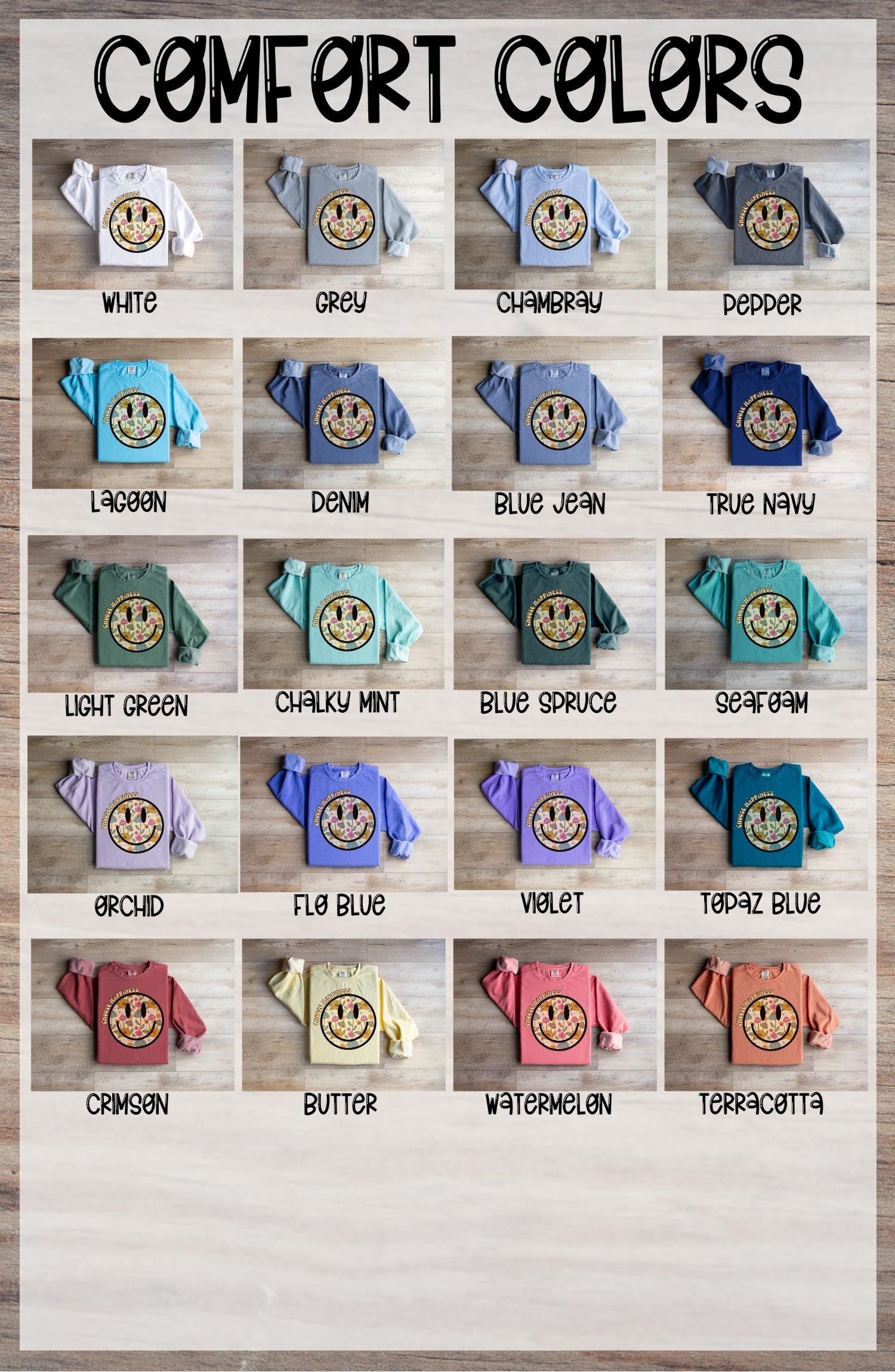 Happiness Smiley Face | Boho Retro Style | Unique Groovy