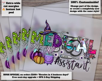 Medical Assistant Halloween Dtf, Halloween Nurse, Medical Assistant, Nurse, Happy Halloween Dtf, Print Transfer, Spooky, Sublimation Print