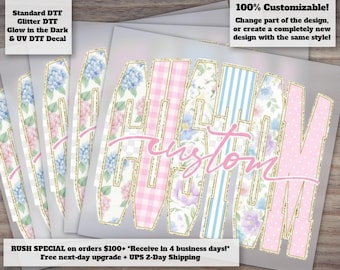 Floral Christian DTF Transfer | Biblical Jesus Grandmillennial Preppy Girly Varsity Ready to Press Heat Transfer