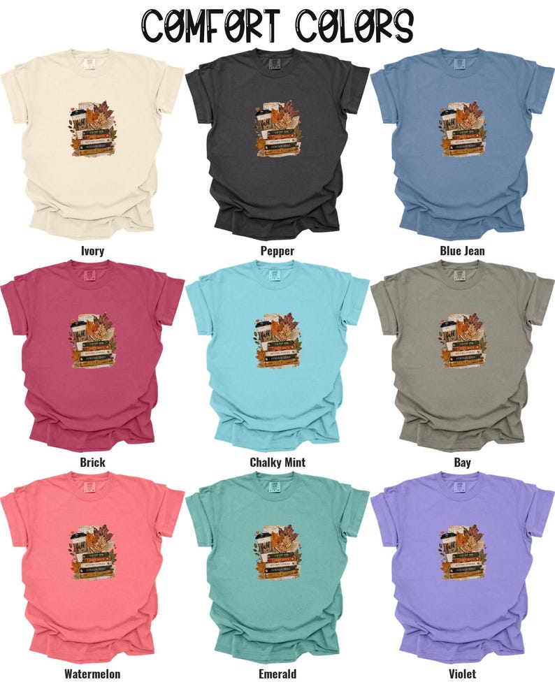 Book Lover Fall DTF Transfer - Ready to Press Autumn Reading Shirt Transfer for Book Nerd Gifts imagem 3
