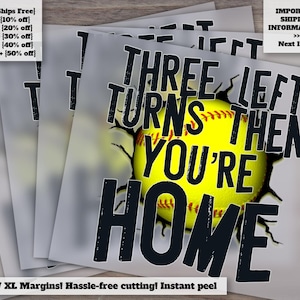Home Themed Softball Encouragement Design - Ready to Press, Heat Transfer and DTF for Craft and DIY Projects