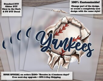 Ready to Press Baseball DTF Heat Transfer Design with Team Spirit