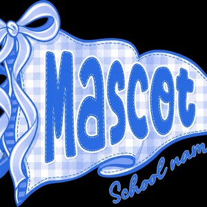 Custom Mascot Gingham Banner DTF Transfer | Coquette School Spirit Varsity Ready to Press image 4