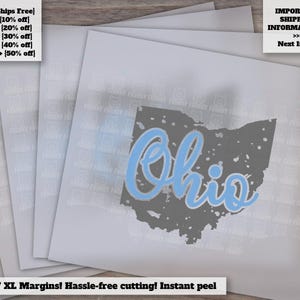Grunge Ohio Cut File | Distressed Ohio Heat Transfer | Ohio State DTF for Shirt | Love Ohio Press Design | State of Ohio Craft File