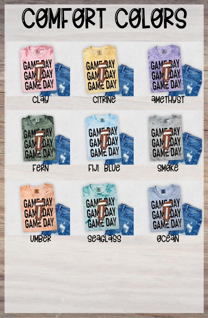 Game Day Football Lightning Bolt Dtf, Digital Transfer Print, Distressed Football Dtf, Heat Press, Stacked Football Print, sublimation Print image 7