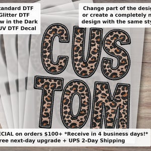 Faux Embroidery and Glitter DTF Transfer | Custom Sequin Patch Look Ready to Press Heat Transfer zdjęcie 1