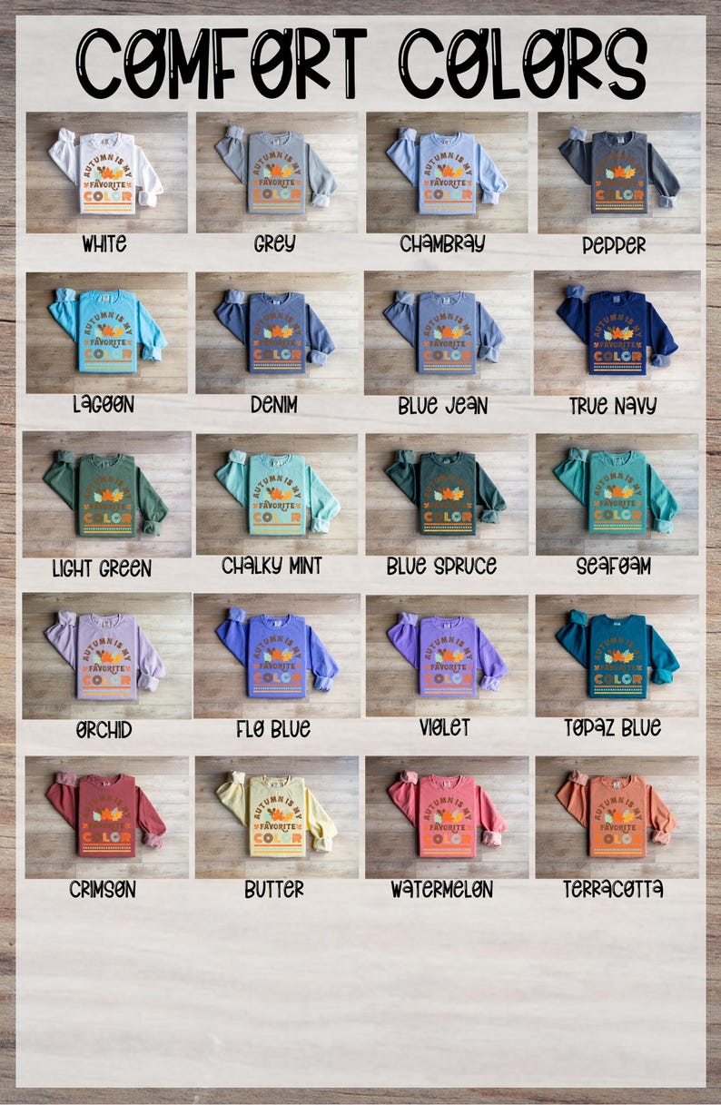 Autumn-Themed Fall Designs, Thankful Clipart, Shirt Design for Thanksgiving, Ready to Press, Heat Transfer, DTF, Autumn is my Favorite Color image 6