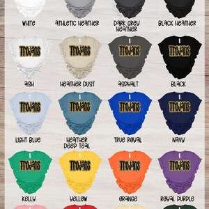 Sequin Trojans Football DTF Ready to Press Hand Drawn Faux Sequin Patch Heat Transfer Glitter Appliqué Sublimation Design image 4
