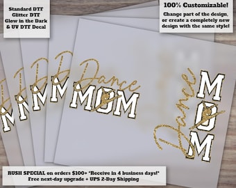 Dance Mom DTF Transfer | Varsity Dance Mom My Heart Is on That Stage Ready to Press Heat Transfer