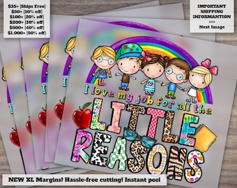 Teacher Appreciation Retro Digital Design - Ready-to-Press for Daycare and School Educators, Heat Transfer File, DTF, Ready for Download
