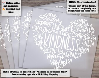 Kindness Transfer,Equality Transfer,Teacher Transfer,Inspirational Transfer,Kindness Heart Transfer,Anti-Racism Transfer,Counselor Transfer