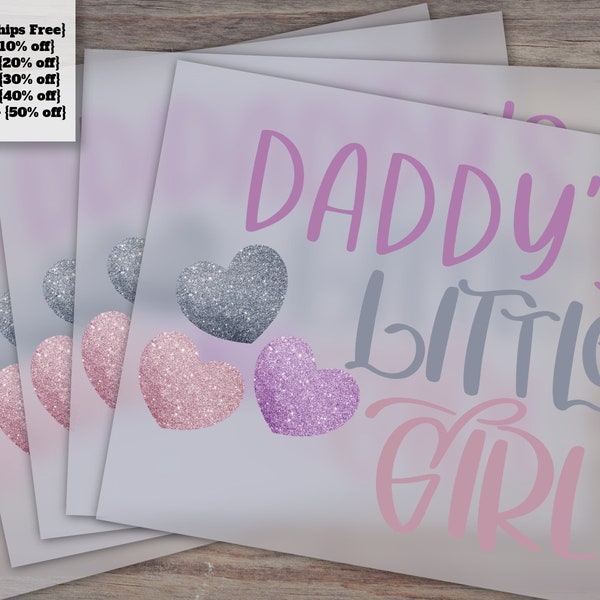 Daddy's Little Girl Newborn Design, Princess-Themed Heat Transfer, DTF, Ready to Press Baby and Kids Graphics