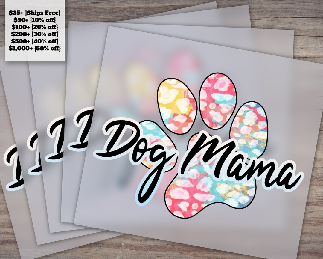 Dog Mom Heat Transfer Design, Ready to Press DTF, Mother's Day Dog Mama ...