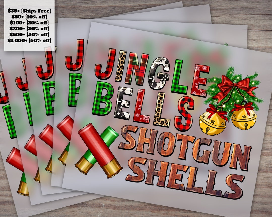 Jingle Bells Shotgun Shells Merry Christmas, Happy New Year Designs