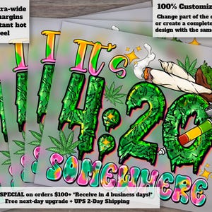 420 Weed Leaf Design, Cannabis Heat Transfer, Ready to Press Smoking Artwork, DTF Heat Transfer Design, Ready-to-Use Designs.