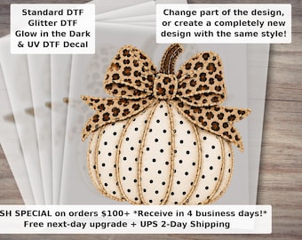 Fall Polka Dots Pumpkin DTF Transfer | Distressed Campfire Autumn Boutique Ready to Press Heat Transfer