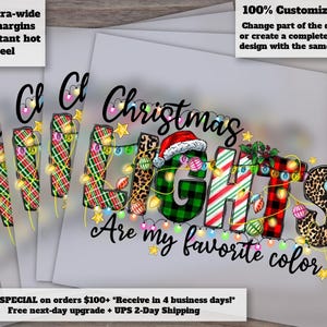 Christmas Lights Are My Favorite Color Dtf, Christmas Dtf, Lights, Christmas Tree, Christmas Digital Transfer, Print Transfer, Digital Print