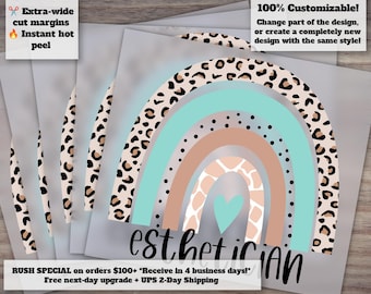DTF Transfer & Sublimation Print Designs: Esthetician Shirts, Beauty, Rainbow, Custom Prints