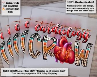 Anatomical Heart Design for Nurses, Cardiology Crew Graphics, Kids' Toy Elements, Ready-to-Press Heat Transfer, DTF