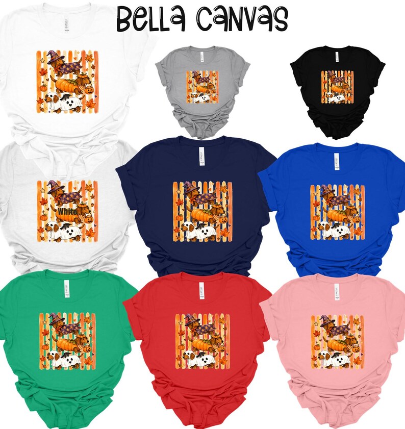 Halloween Dachshund DTF Transfer, Cute Wiener Dog Spooky Season Doxie Shirt Design, Ready to Press Heat Transfer image 5