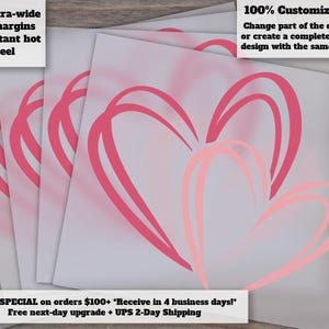 Valentine's Heart DTF Transfer, Love Hearts DTF Print, Combined Hearts DTF Sublimation Ready to Press Transfer, Popular Commercial Use
