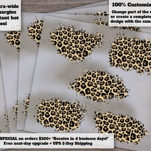Distressed Leopard Print Patches Dtf, Leopard Patch Background, Leopard Patches, Digital Transfer Dtf Print, sublimation Print