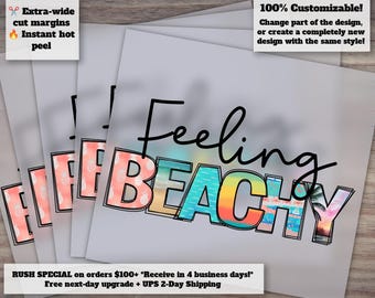 Beach Girl Summer Designs, Ready-to-Press DTF Heat Transfer, Trendy Vacation and Seasonal Themes