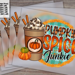 Pumpkin Spice Junkie Dtf, Leopard Pumpkin Dtf, Pumpkin Clipart, Autumn Dtf, Fall Sublimate Print, Dtf Digital Transfer Print, Digital Print