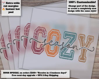 Autumn Season Designs: Thankgiving and Fall Shirt Imagery, Ready-to-Press, Cute Cozy Print for Heat Transfer and DTF