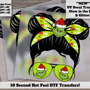 Grinch LOVE(Faux Glitter) Vinyl Heat Transfer – Custom Designs by Natalie