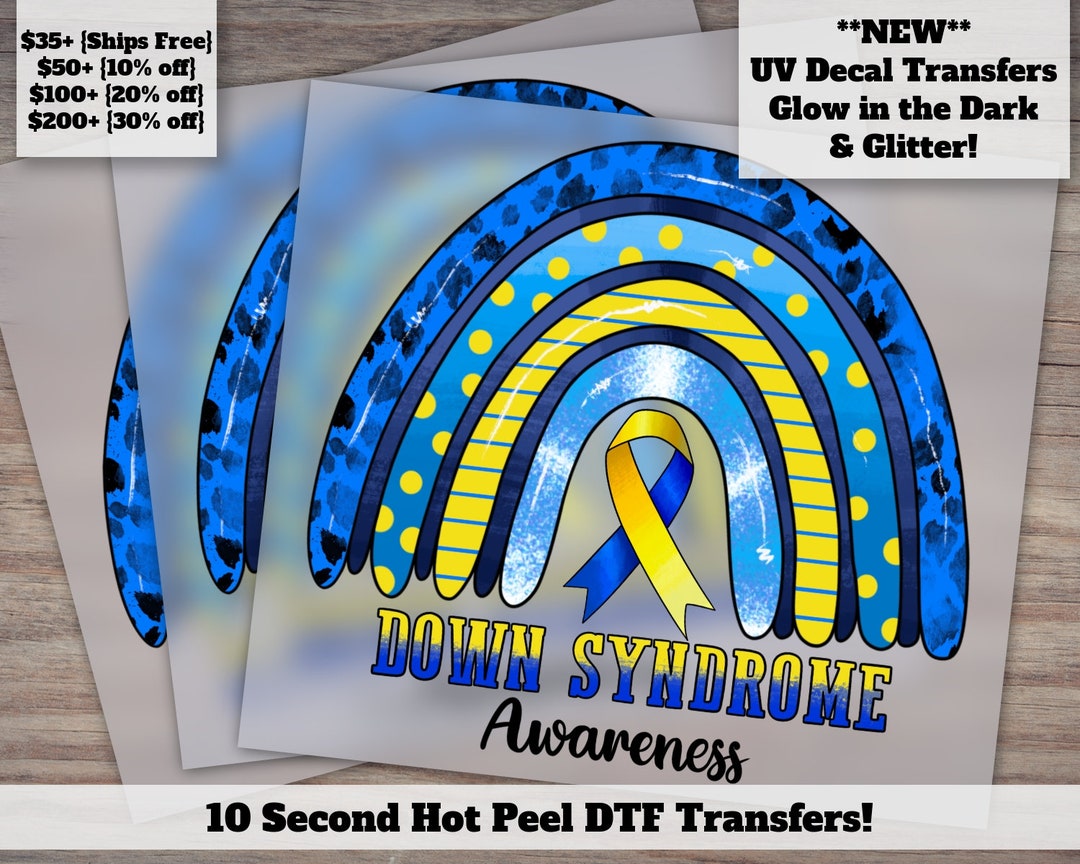 Custom Down Syndrome Awareness Rainbow DTF Print DTF - Etsy