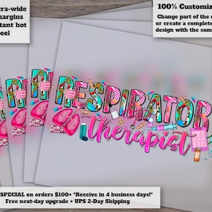 Western Respiratory Therapist Design | RT Design | Nurse Love Heat Transfer Ready to Press | DTF | Respiratory Gift Idea